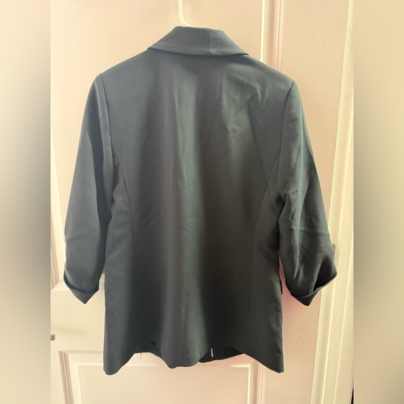 NWT Anthropologie Maeve Black Lazar Rolled Sleeve work academia Blazer 6 - Picture 8 of 8
